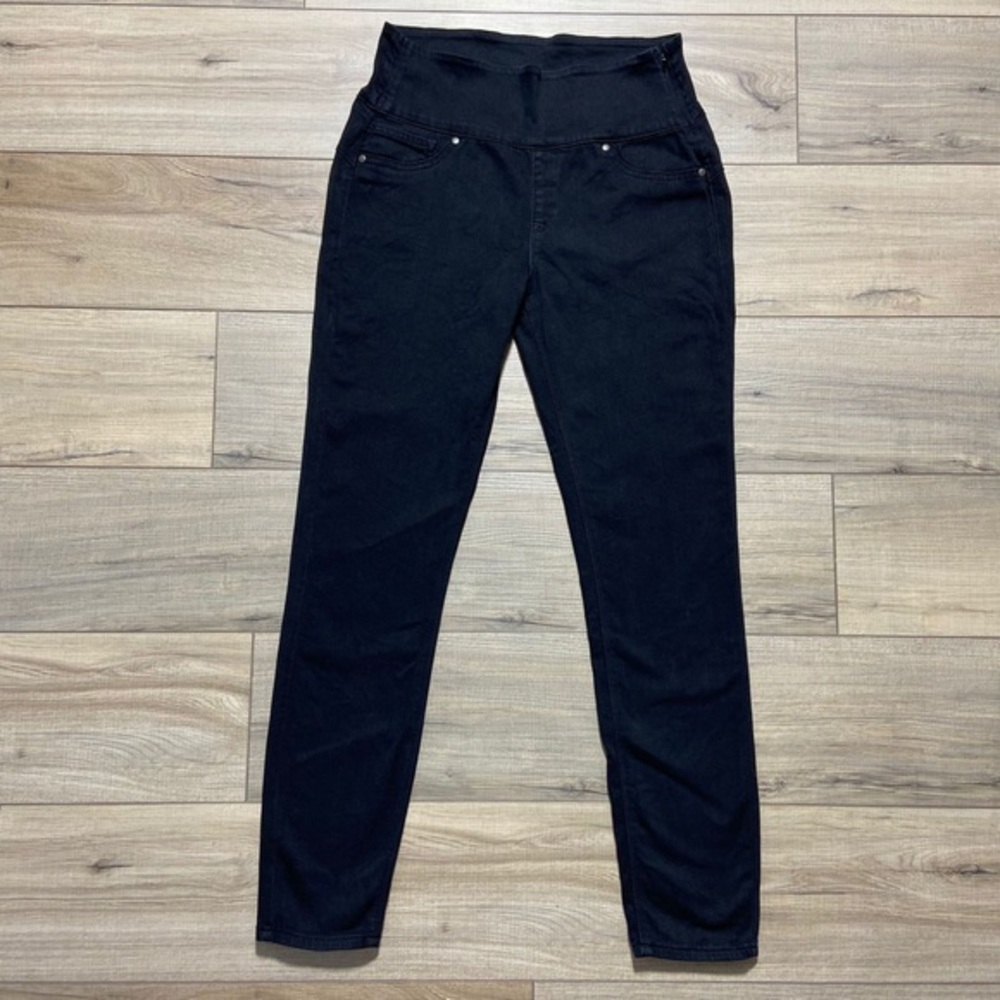Spanx Womens High Waisted Solace Denim Leggings Size M/M Black